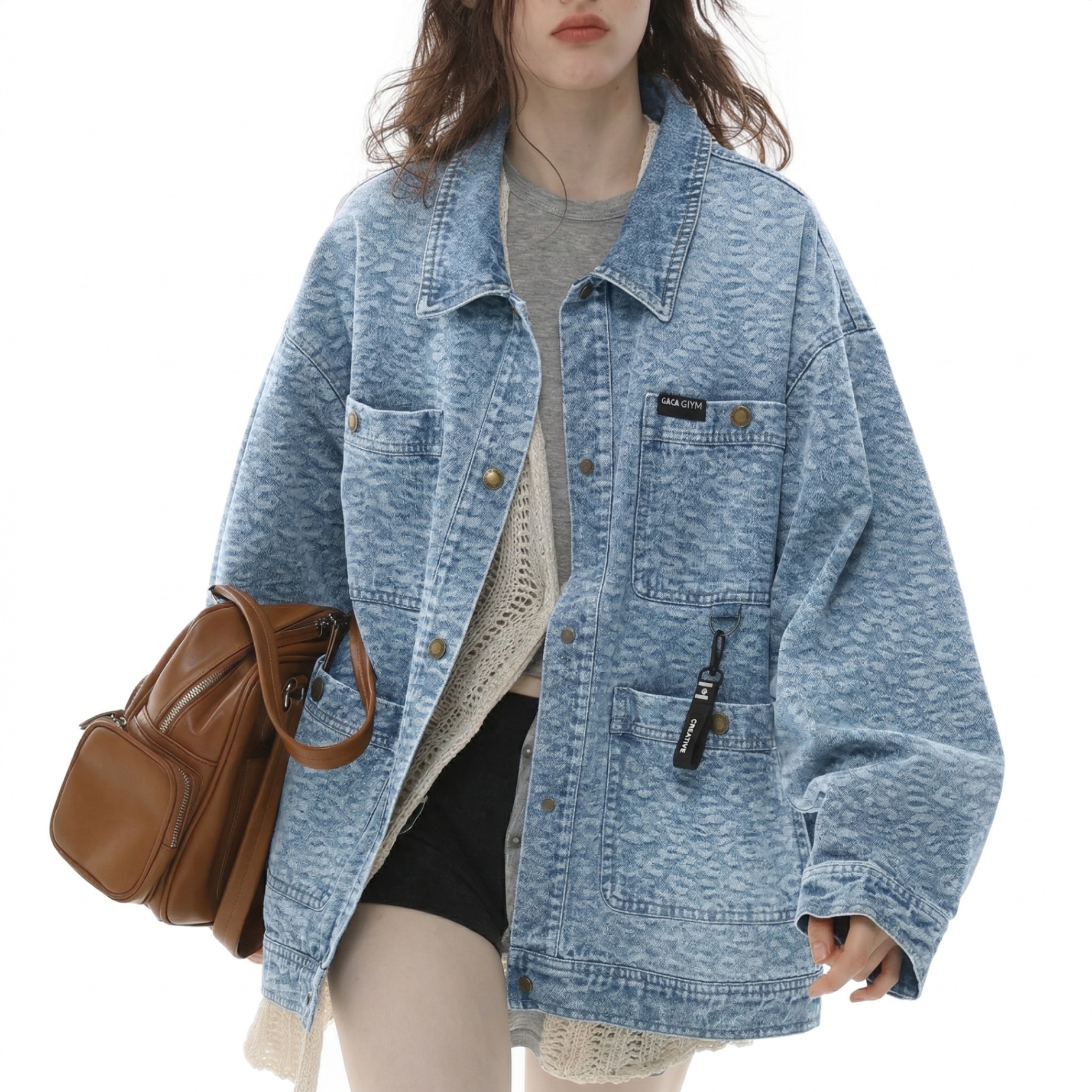 豹纹提花牛仔 10FC747X-1