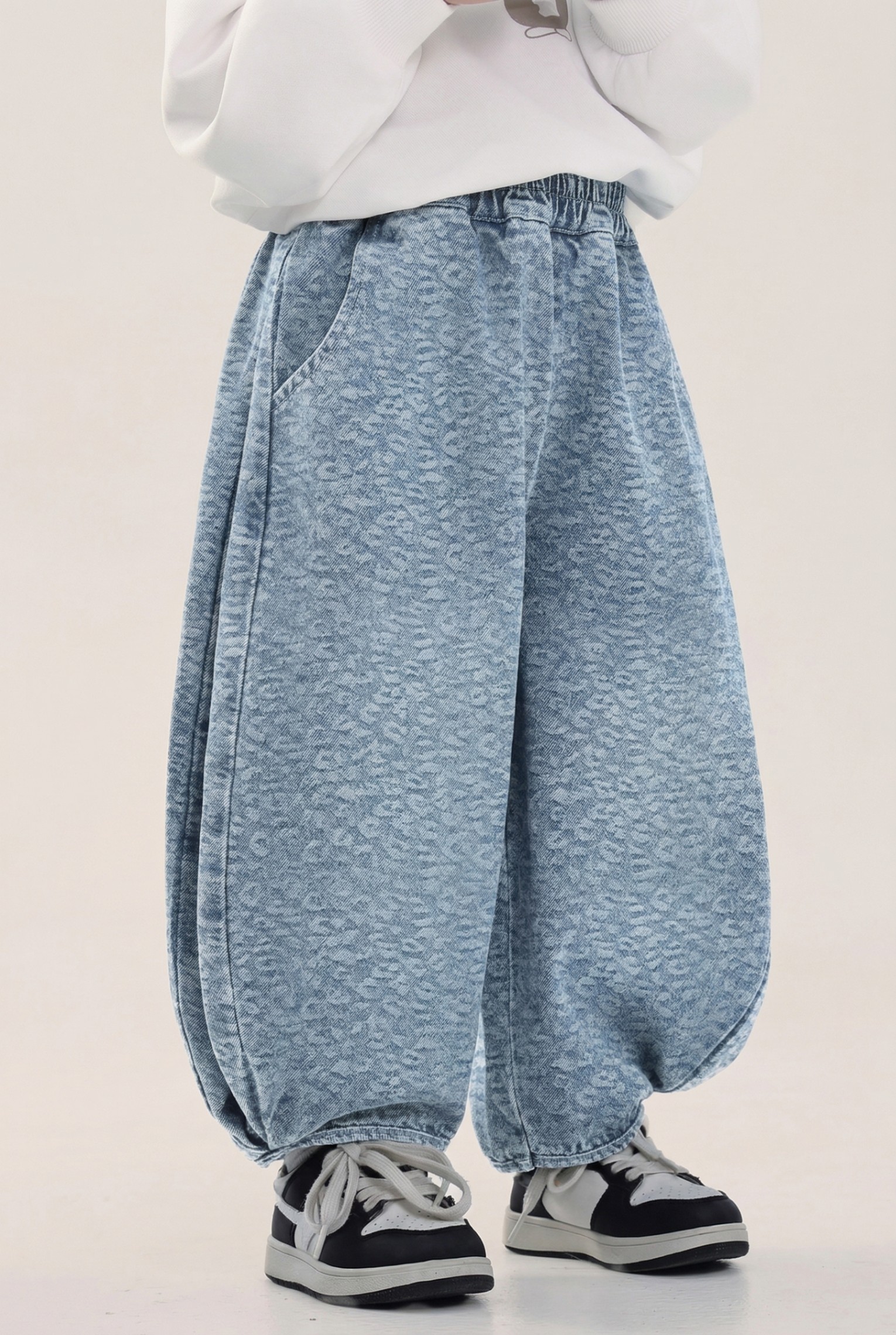 豹纹提花牛仔 10FC747X-1