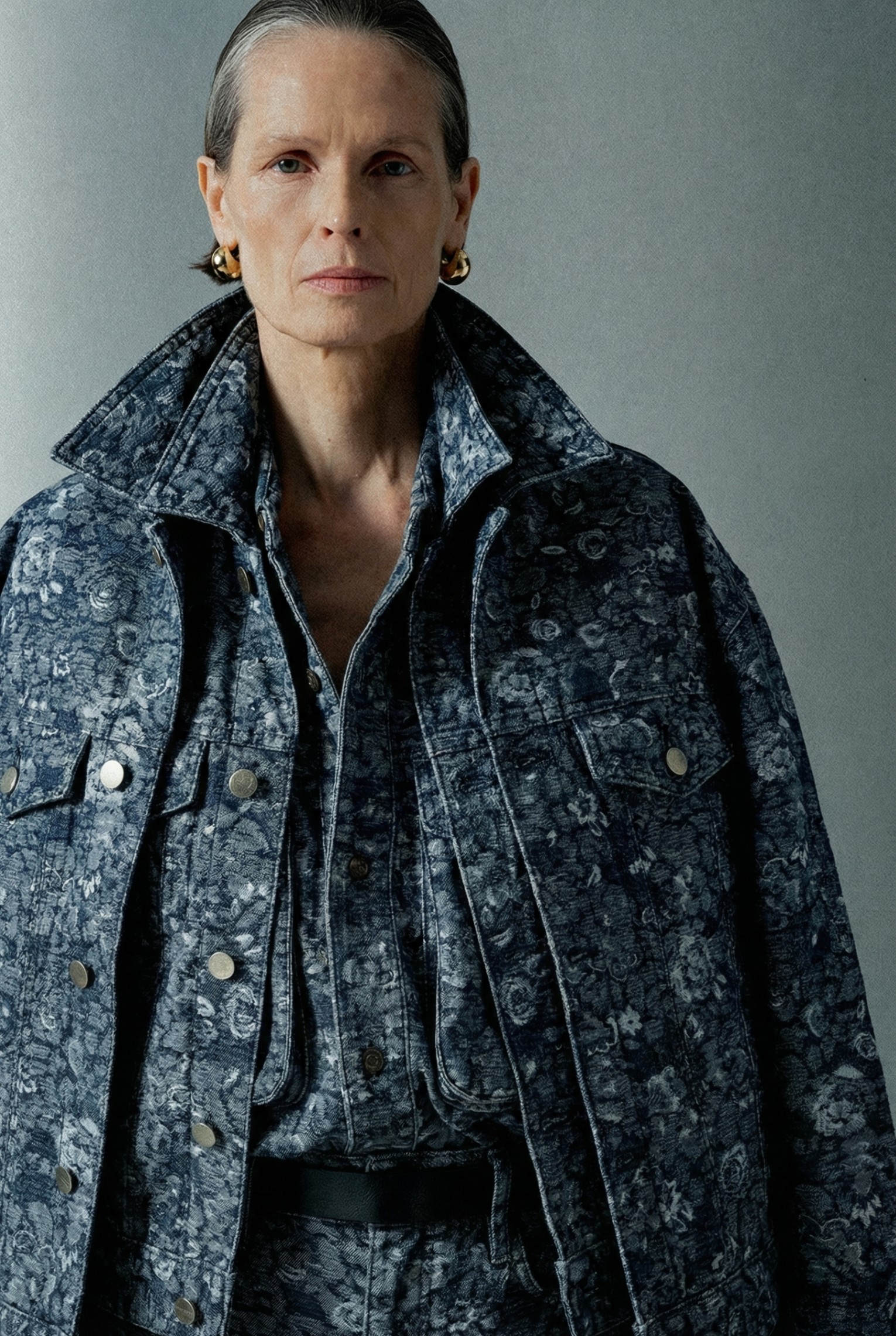 复古碎花满地提花牛仔16YY7876